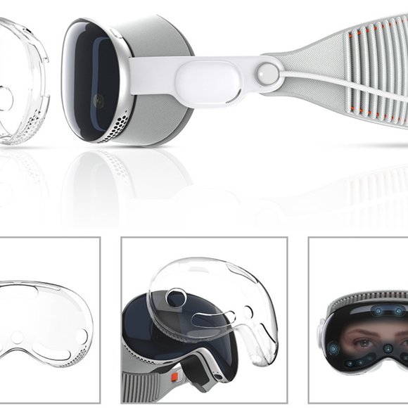 Anti-Scratch Shockproof Clear TPU Apple Vision Pro Headset Lens Protector - Picture 2 of 4